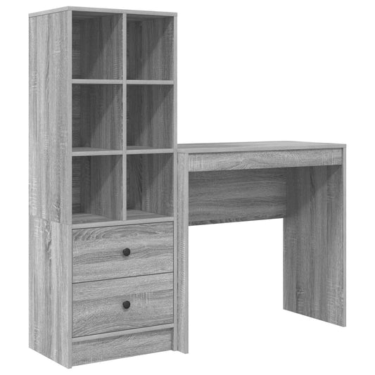 Desk Grey Sonoma 125.5 x 40 x 127 cm 2 pcs