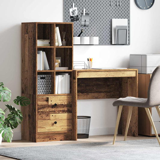 Desk Old Wood 125.5 x 40 x 127 cm 2 pcs