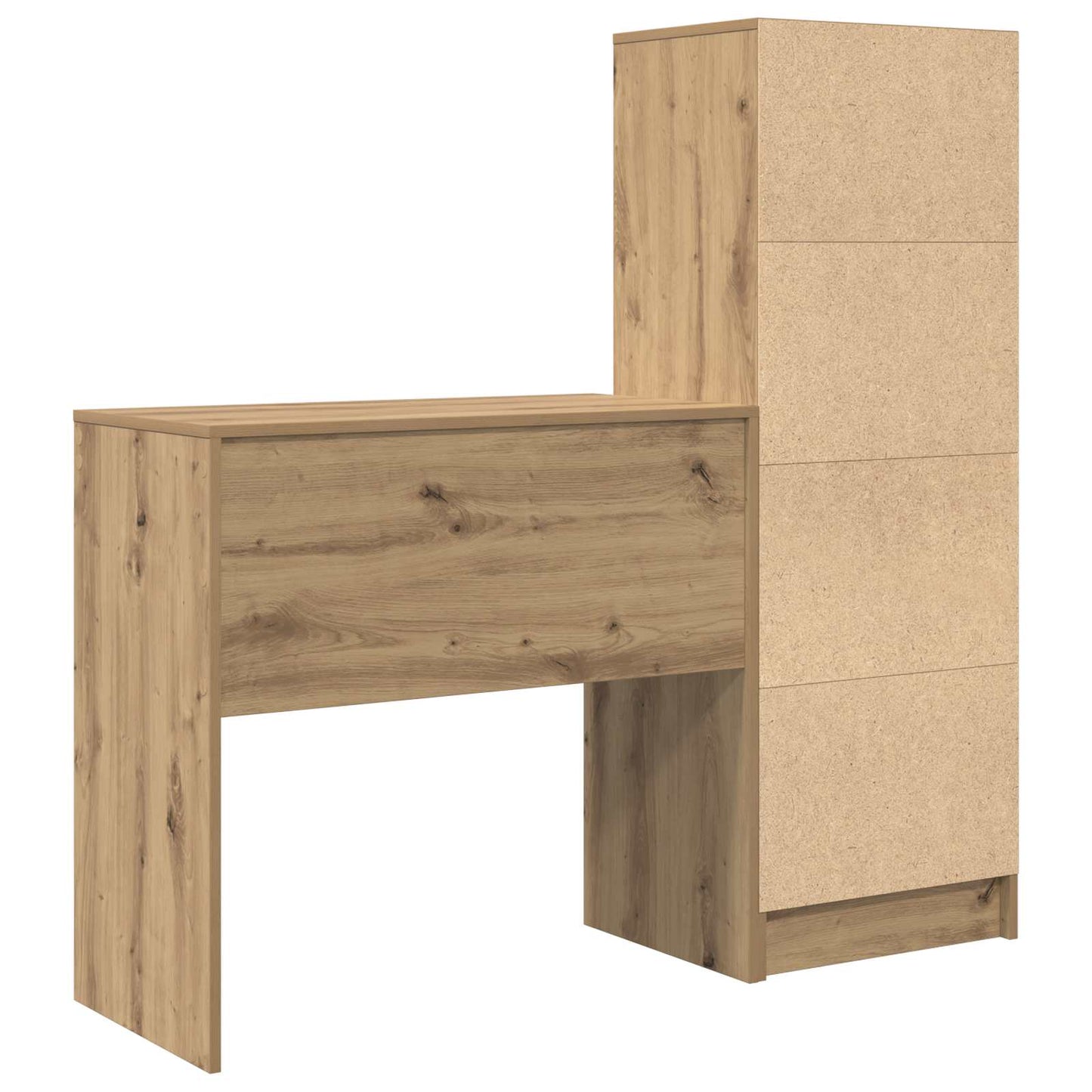 Desk with Drawer with Shelf with Storage 2 pcs Artisan Oak
