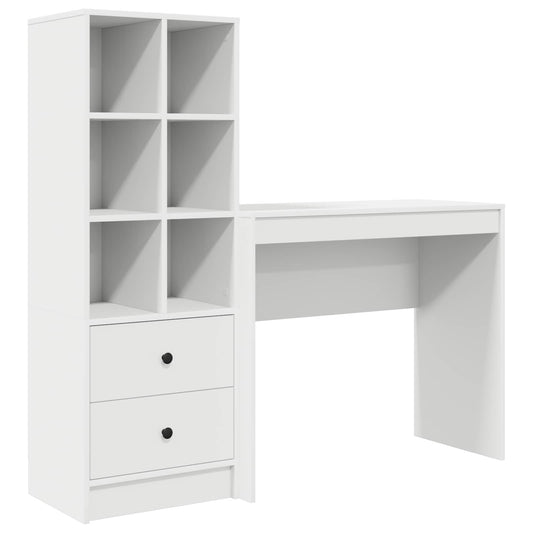 Desk White 135.5 x 40 x 127 cm 2 pcs