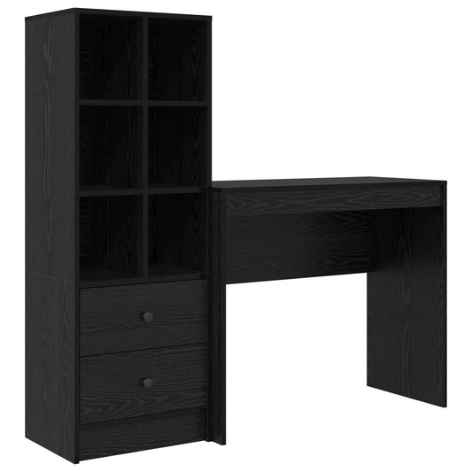 Desk Black Oak 135.5 x 40 x 127 cm 2 pcs