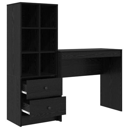 Desk Black Oak 135.5 x 40 x 127 cm 2 pcs