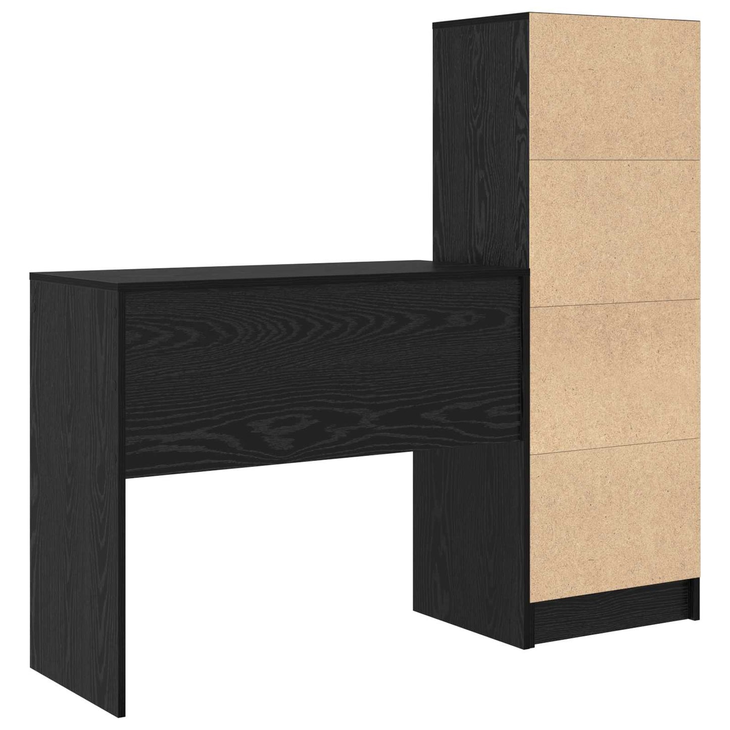 Desk Black Oak 135.5 x 40 x 127 cm 2 pcs