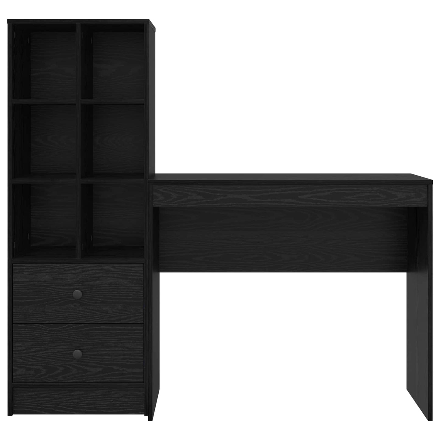 Desk Black Oak 135.5 x 40 x 127 cm 2 pcs