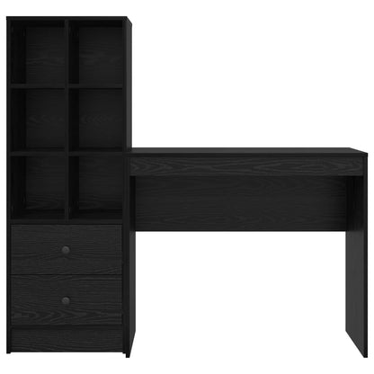 Desk Black Oak 135.5 x 40 x 127 cm 2 pcs