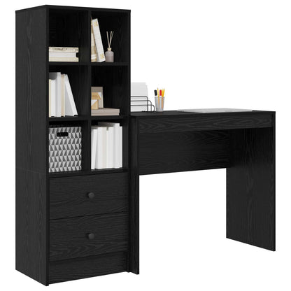 Desk Black Oak 135.5 x 40 x 127 cm 2 pcs