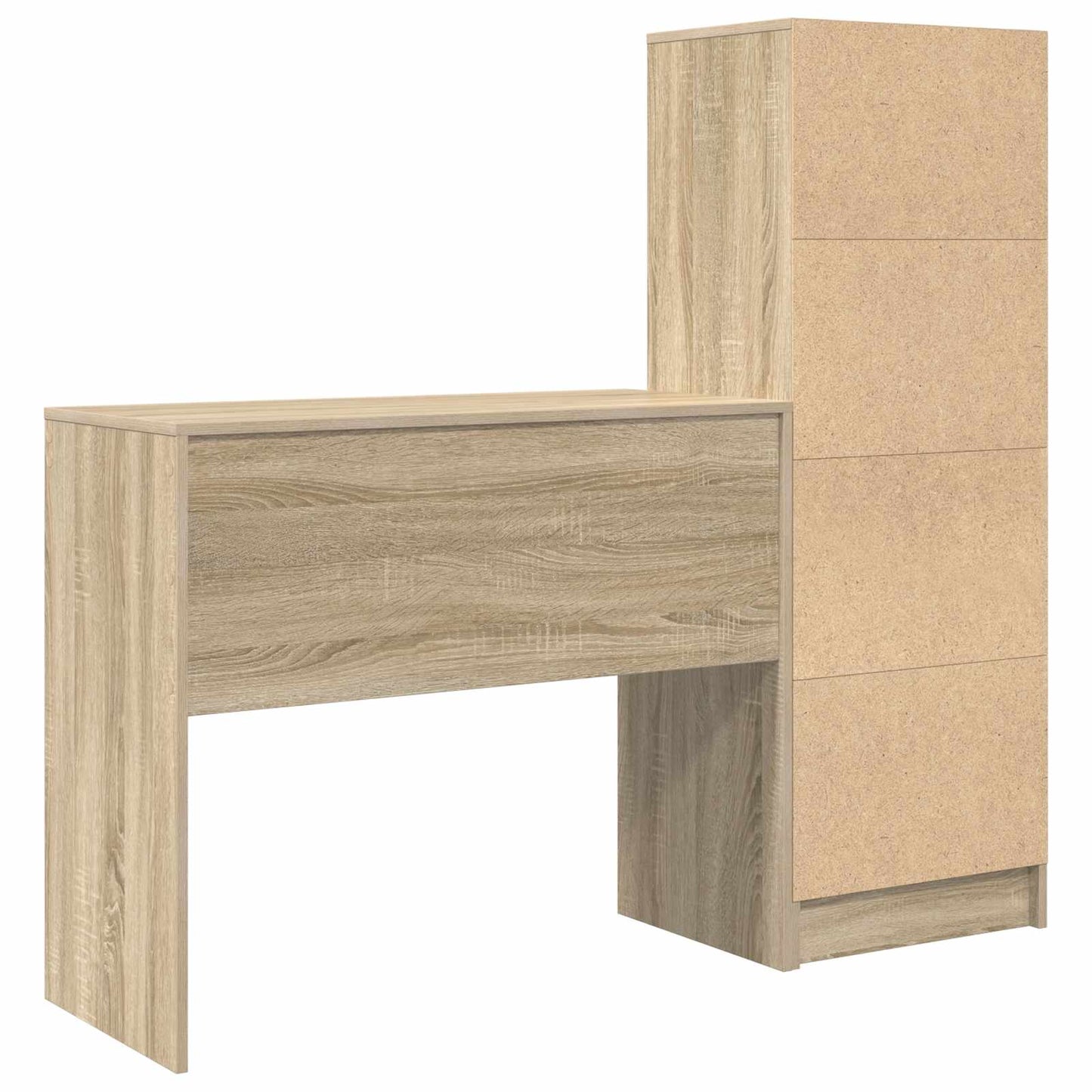 Desk with Drawer with Shelf with Storage 2 pcs Sonoma Oak