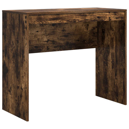 Desk with Drawer with Shelf with Storage 2 pcs Smoked Oak