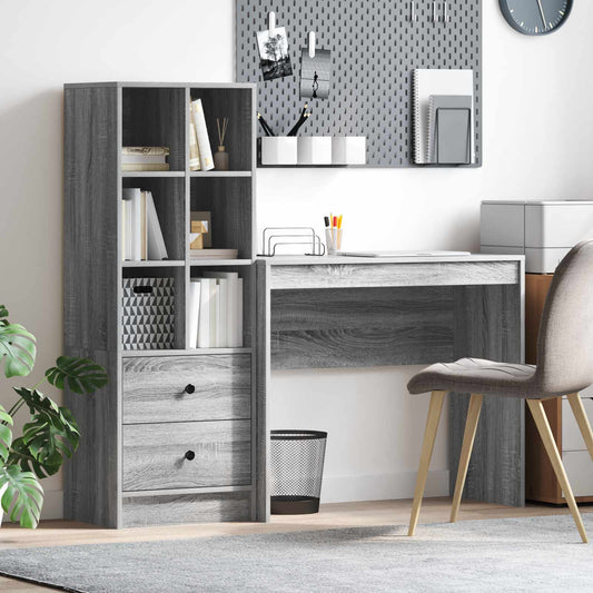 Desk Grey Sonoma 135.5 x 40 x 127 cm 2 pcs