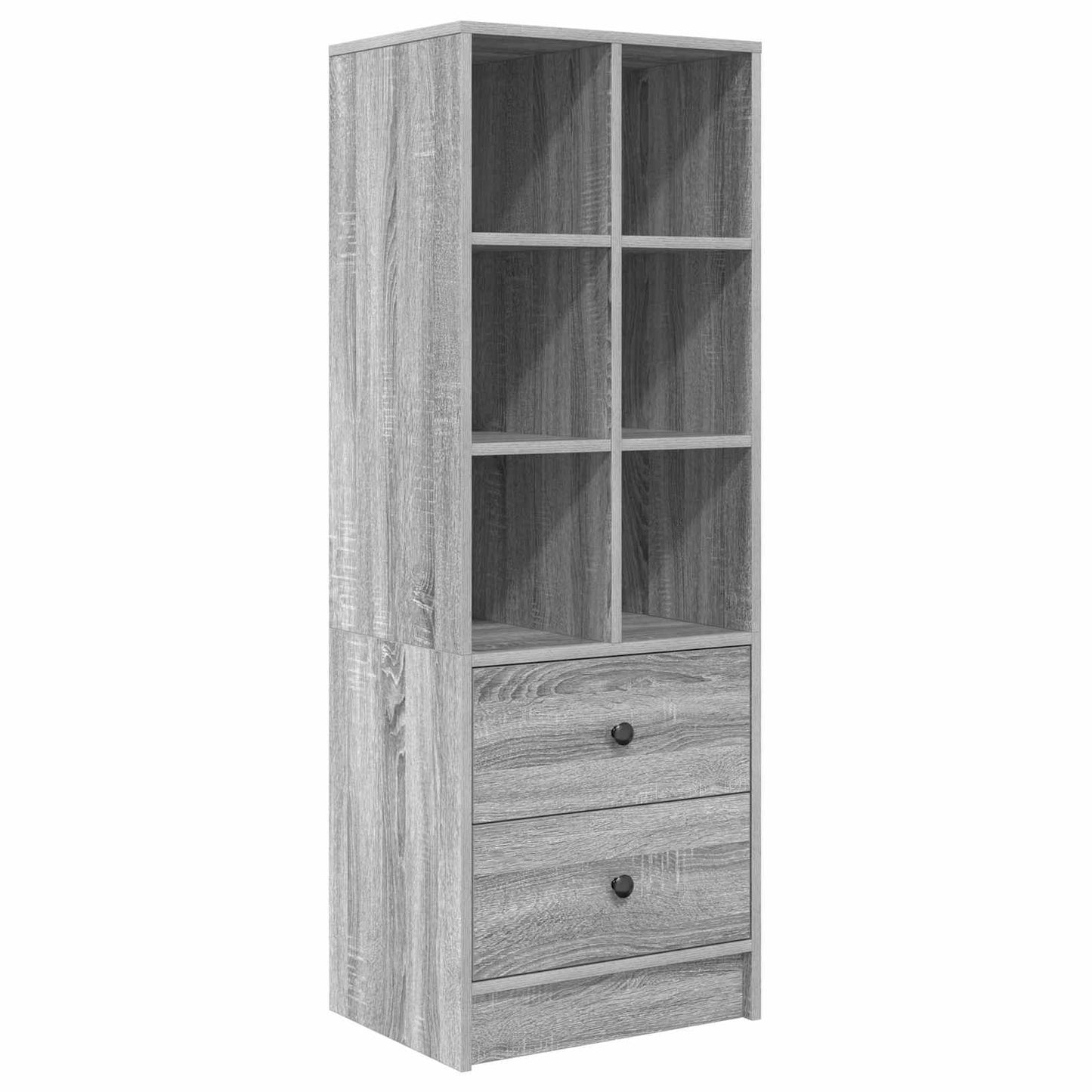Desk with Drawer with Shelf with Storage 2 pcs Grey Sonoma