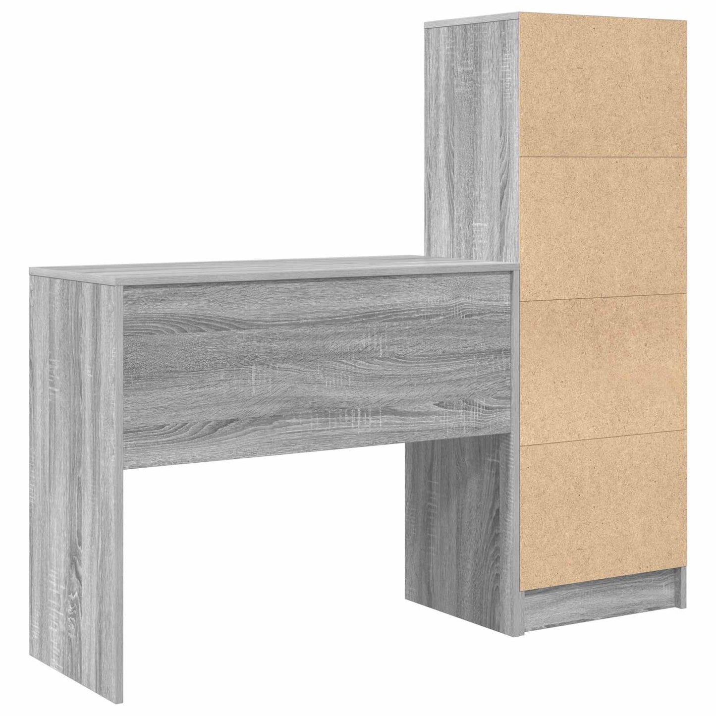 Desk with Drawer with Shelf with Storage 2 pcs Grey Sonoma