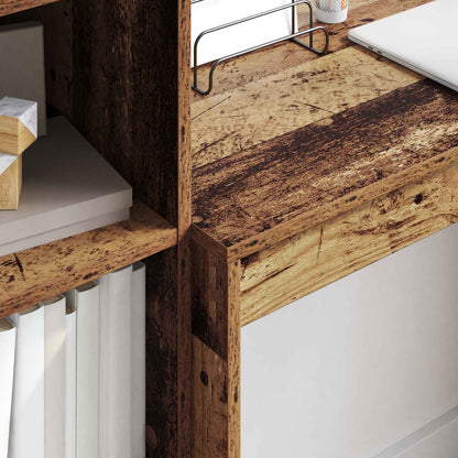 Desk with Drawer with Shelf with Storage 2 pcs Old Wood