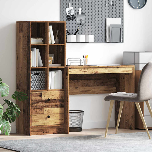 Desk Old Wood 135.5 x 40 x 127 cm 2 pcs