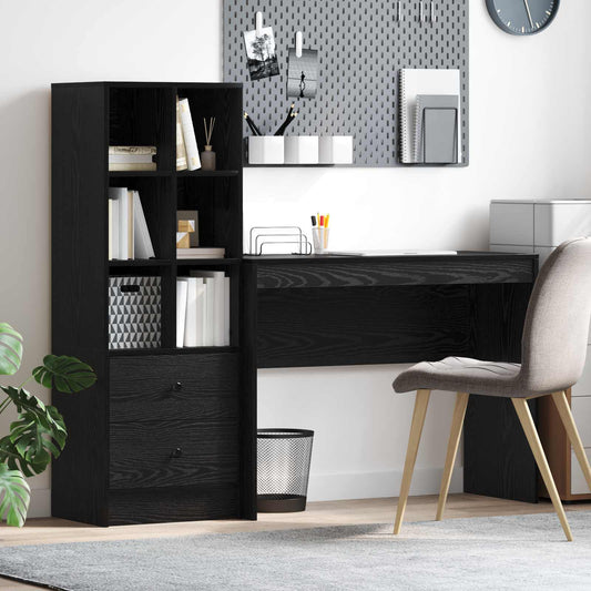 Desk Black Oak 145.5 x 40 x 127 cm 2 pcs