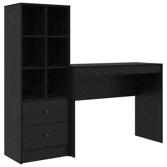 Desk Black Oak 145.5 x 40 x 127 cm 2 pcs