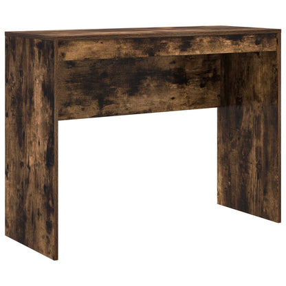 Desk with Drawer with Shelf with Storage 2 pcs Smoked Oak