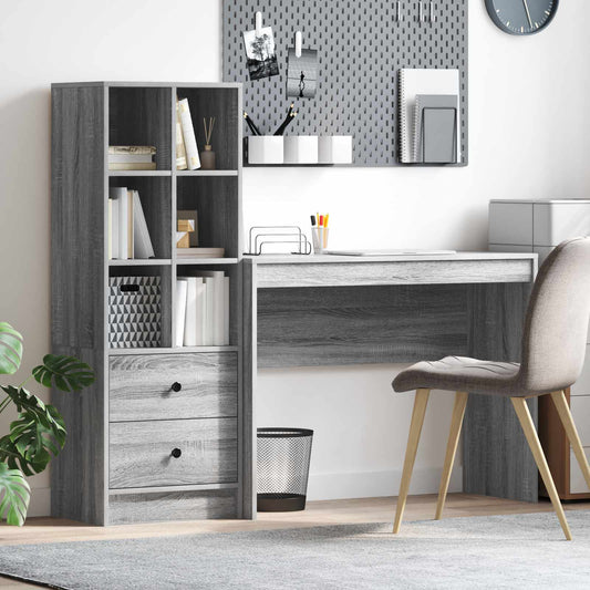 Desk Grey Sonoma 145.5 x 40 x 127 cm 2 pcs