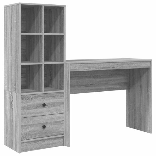 Desk Grey Sonoma 145.5 x 40 x 127 cm 2 pcs