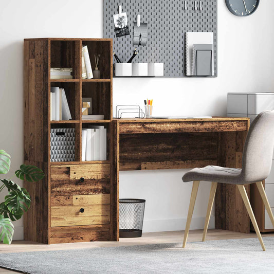 Desk Old Wood 145.5 x 40 x 127 cm 2 pcs