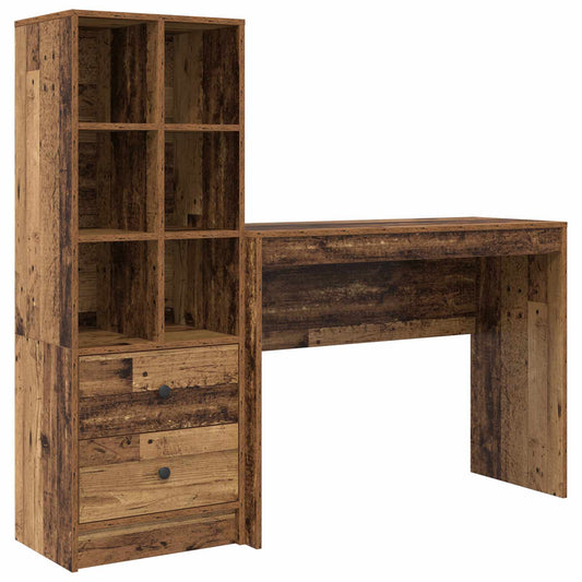 Desk Old Wood 145.5 x 40 x 127 cm 2 pcs