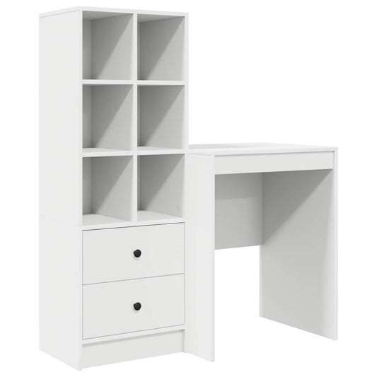 Desk White 145.5 x 40 x 127 cm 2 pcs