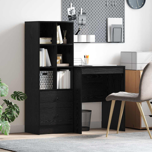 Desk Black Oak 105.5 x 50 x 127 cm 2 pcs