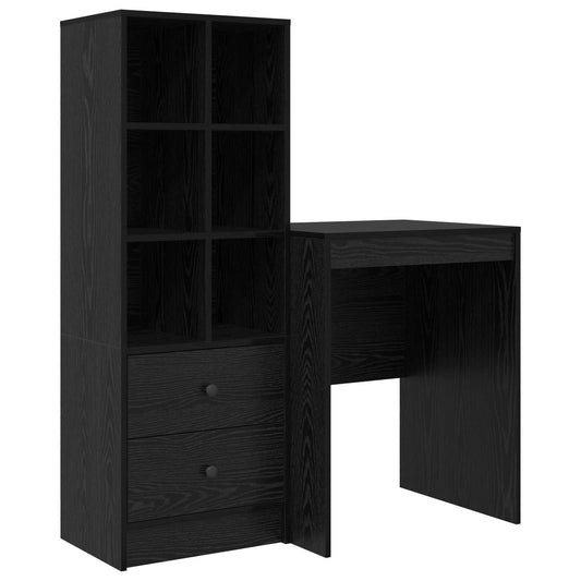 Desk Black Oak 105.5 x 50 x 127 cm 2 pcs