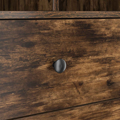 Desk with Drawer with Shelf with Storage 2 pcs Smoked Oak