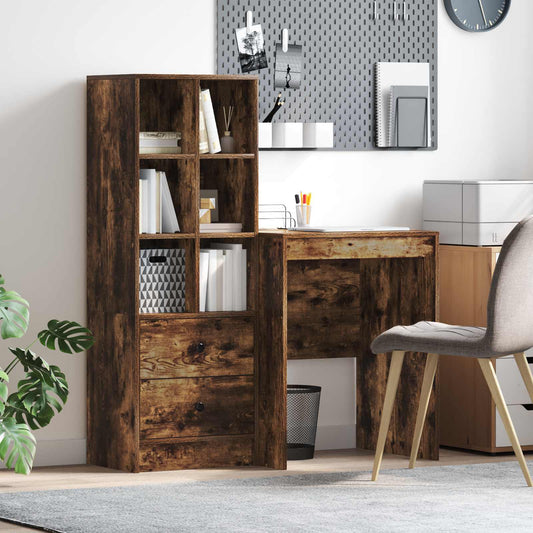 Desk Smoked Oak 105.5 x 50 x 127 cm 2 pcs