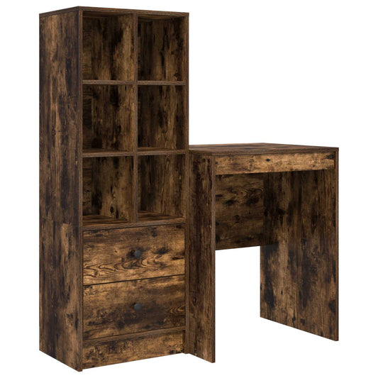 Desk Smoked Oak 105.5 x 50 x 127 cm 2 pcs
