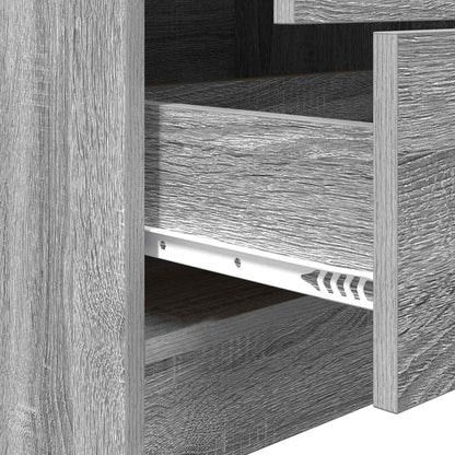 Desk with Drawer with Shelf with Storage 2 pcs Grey Sonoma