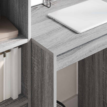 Desk with Drawer with Shelf with Storage 2 pcs Grey Sonoma