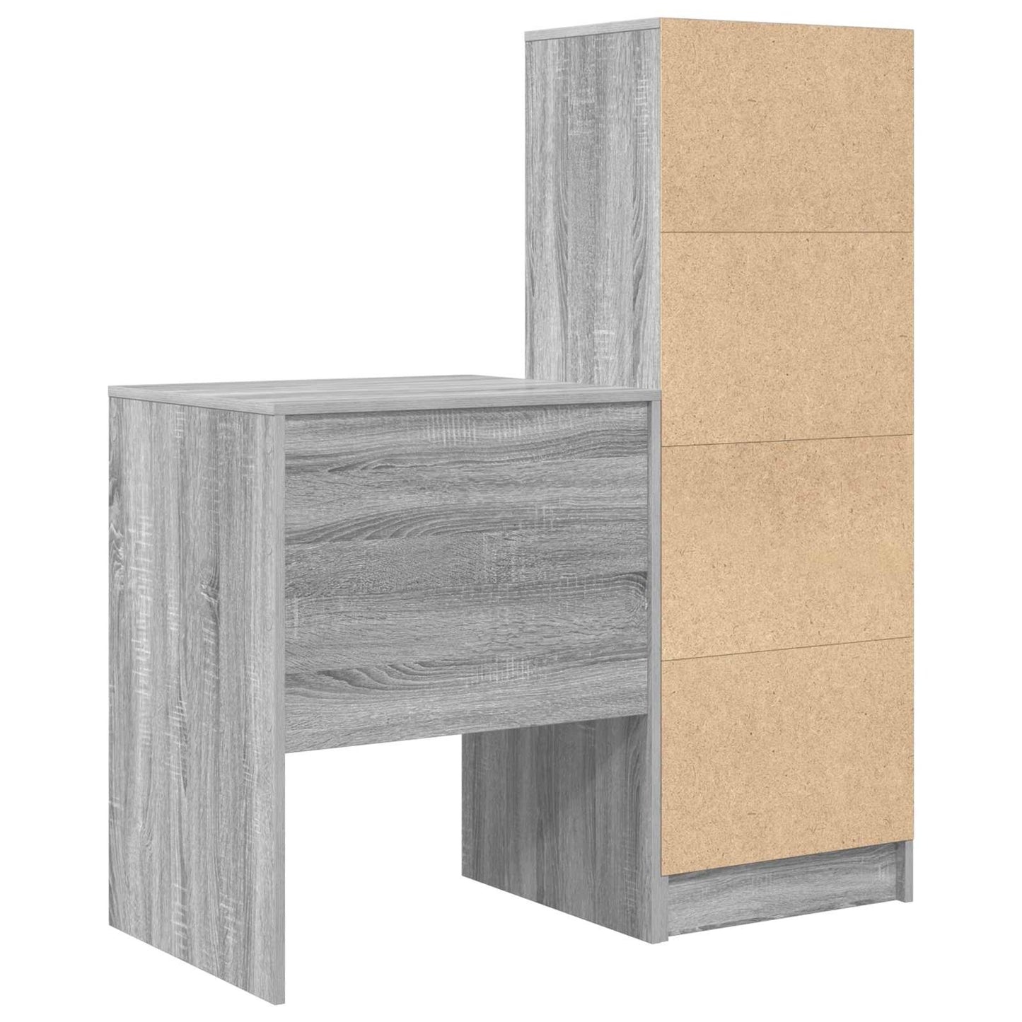 Desk with Drawer with Shelf with Storage 2 pcs Grey Sonoma