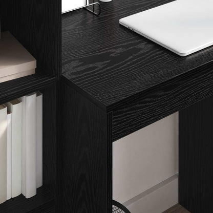 Desk with Drawer with Shelf with Storage 2 pcs Black Oak