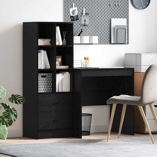 Desk Black Oak 115.5 x 50 x 127 cm 2 pcs