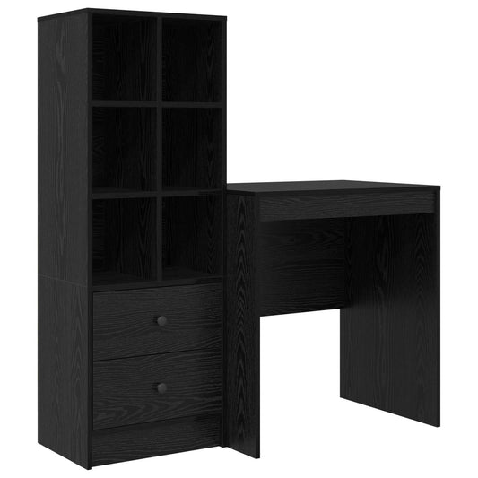 Desk Black Oak 115.5 x 50 x 127 cm 2 pcs