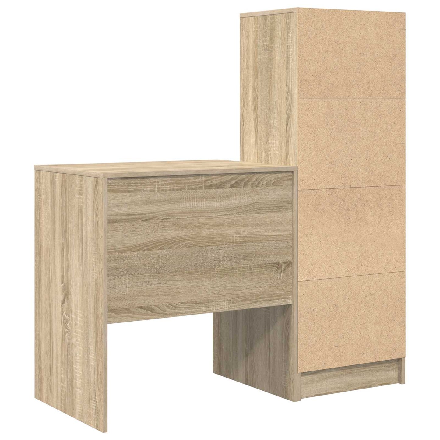Desk with Drawer with Shelf with Storage 2 pcs Sonoma Oak