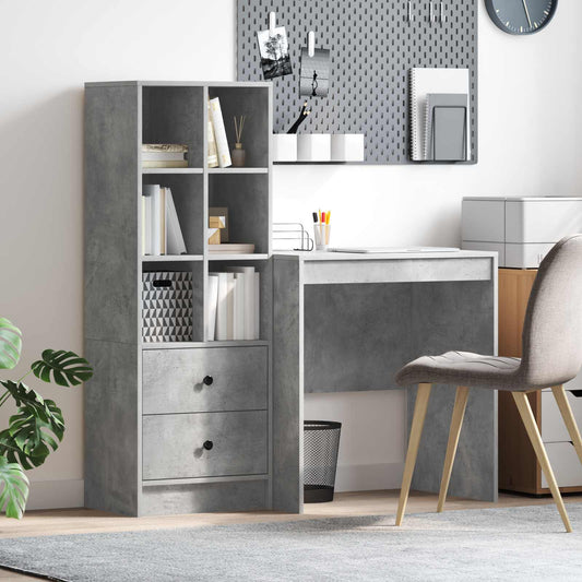 Desk Concrete Grey 115.5 x 50 x 127 cm 2 pcs