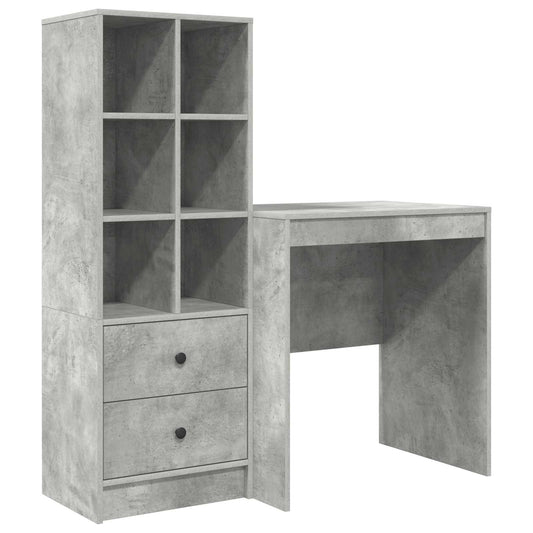 Desk Concrete Grey 115.5 x 50 x 127 cm 2 pcs