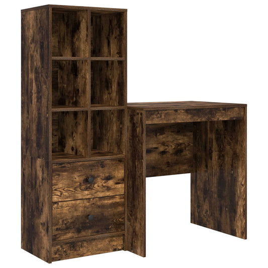 Desk Smoked Oak 115.5 x 50 x 127 cm 2 pcs
