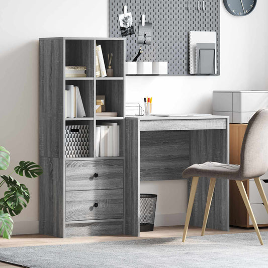 Desk Grey Sonoma 115.5 x 50 x 127 cm 2 pcs
