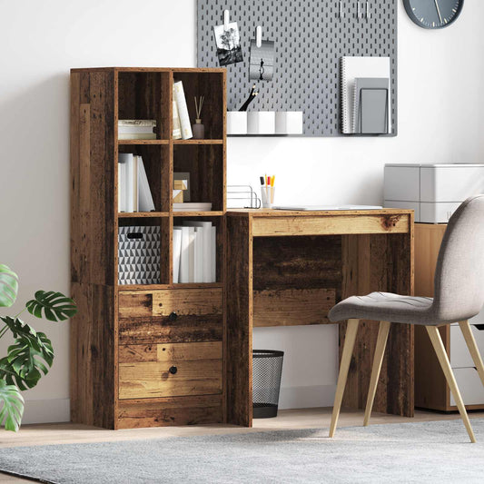 Desk Old Wood 115.5 x 50 x 127 cm 2 pcs