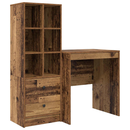 Desk Old Wood 115.5 x 50 x 127 cm 2 pcs