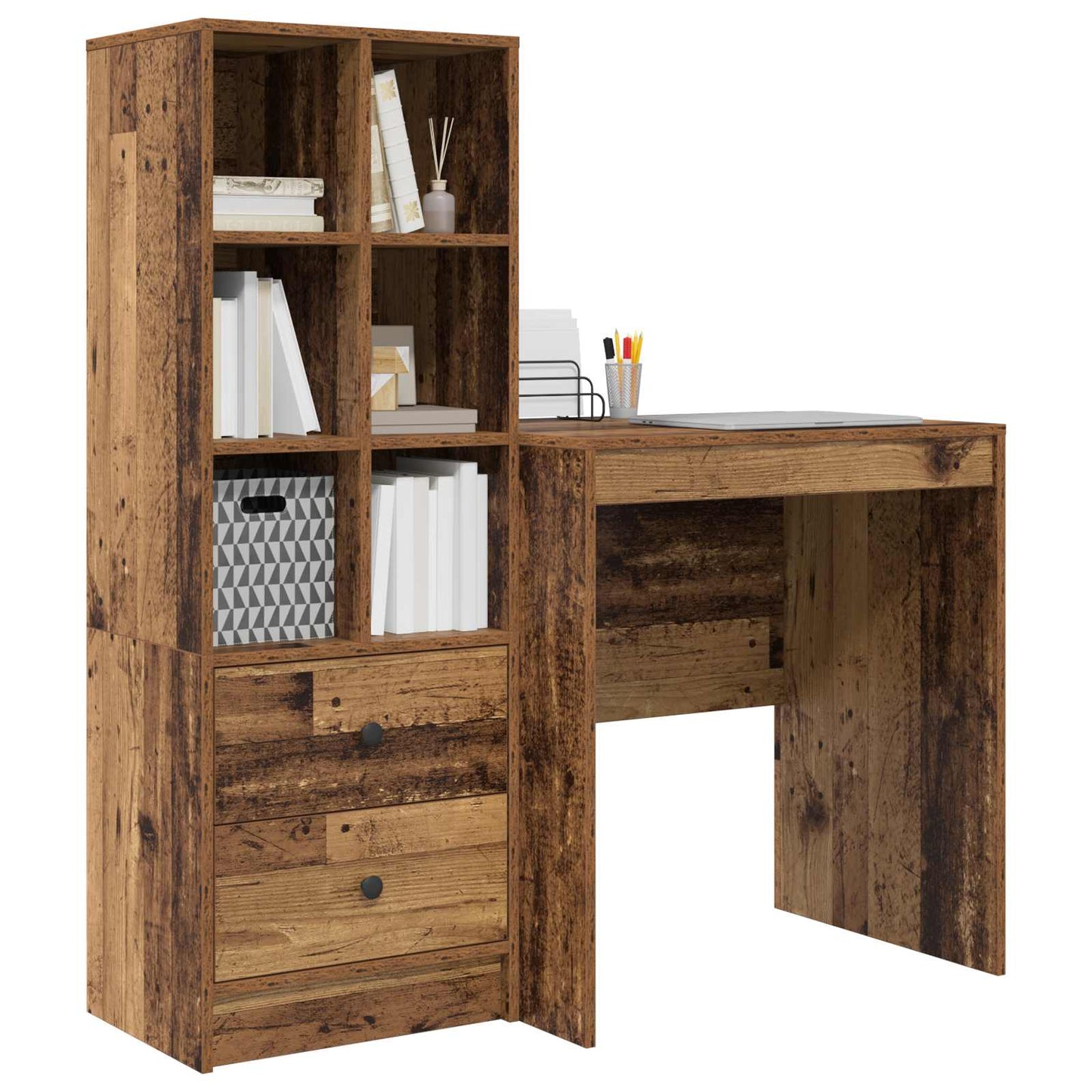 Desk Old Wood 115.5 x 50 x 127 cm 2 pcs