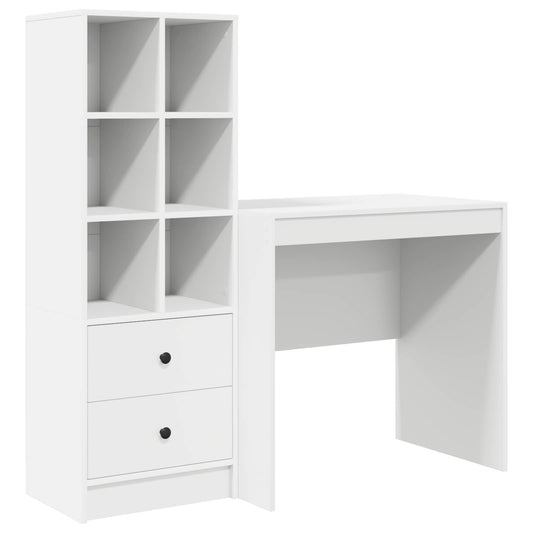 Desk White 125.5 x 50 x 127 cm 2 pcs