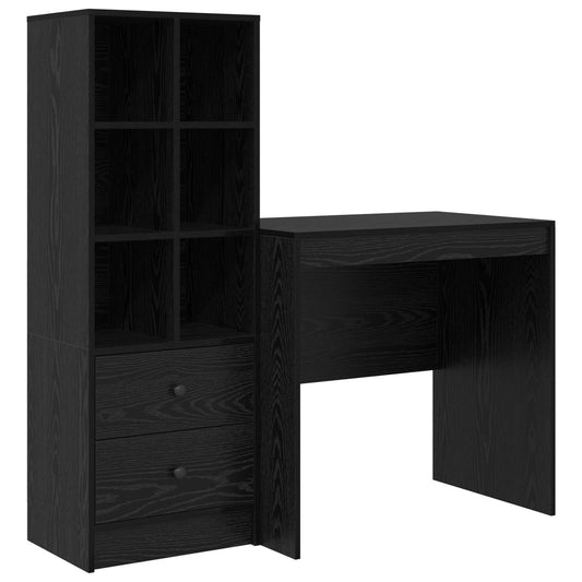 Desk Black Oak 125.5 x 50 x 127 cm 2 pcs