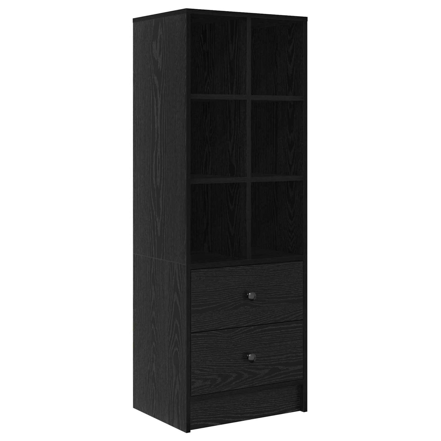 Desk with Drawer with Shelf with Storage 2 pcs Black Oak