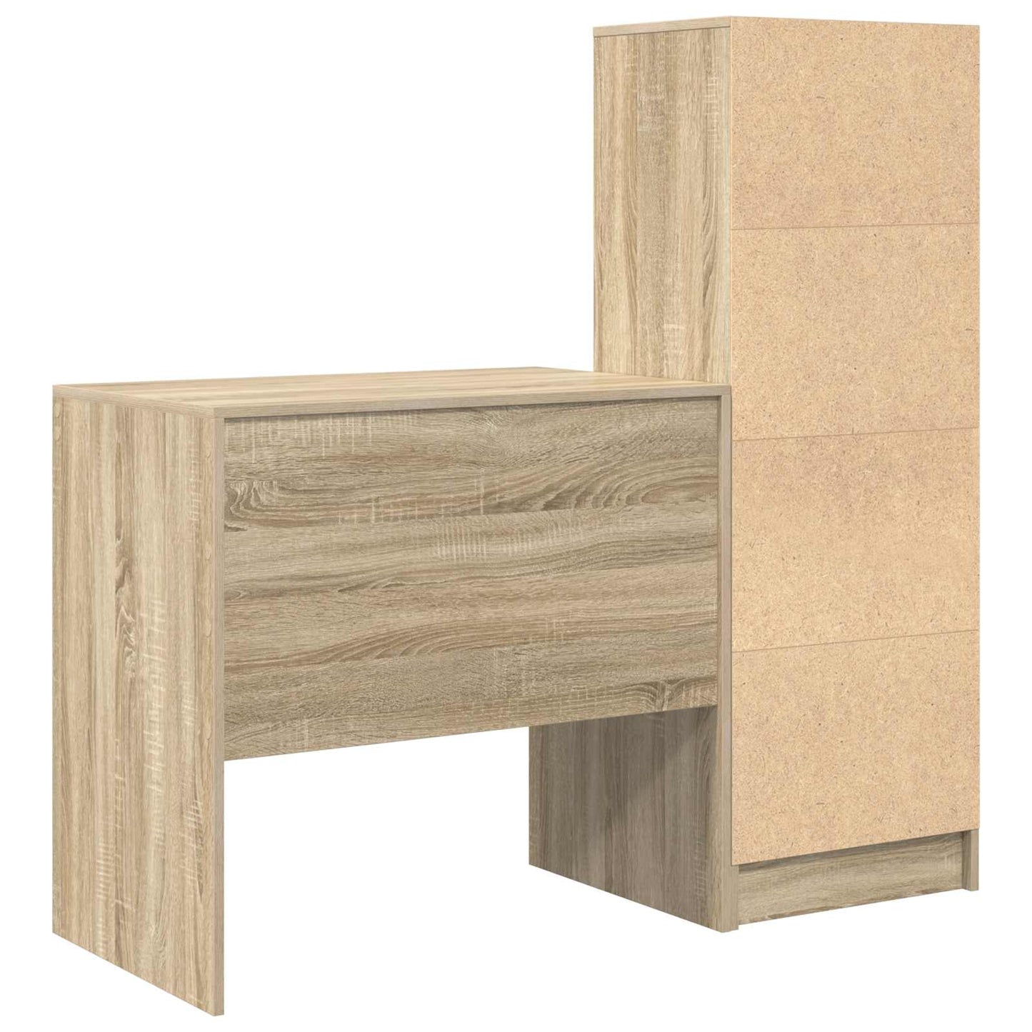 Desk with Drawer with Shelf with Storage 2 pcs Sonoma Oak