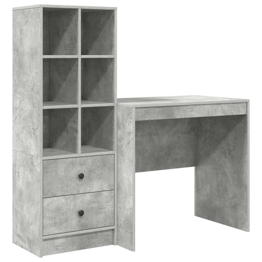 Desk Concrete Grey 125.5 x 50 x 127 cm 2 pcs