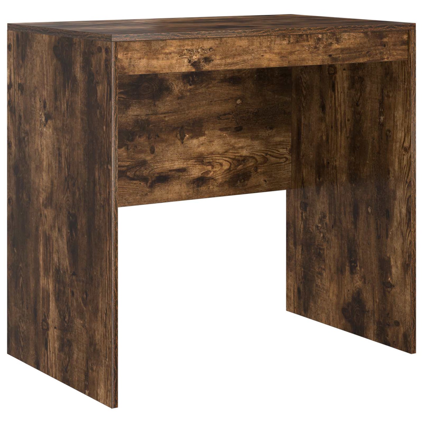 Desk with Drawer with Shelf with Storage 2 pcs Smoked Oak